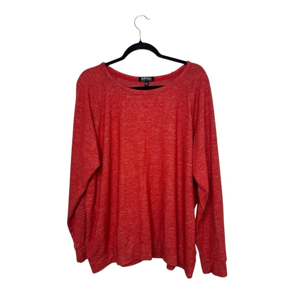 Buffalo David Bitton long sleeve slub knit top organic heather red -xxl - Picture 3 of 6